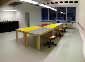 1-3 desks in industrial building